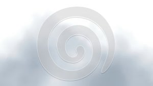 Misty mountain range under cloudy sky