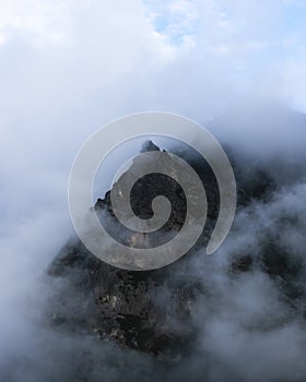 Misty peak in High Tatras mountains Slovakia