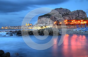 Misty sea effect in Cefalu harbor