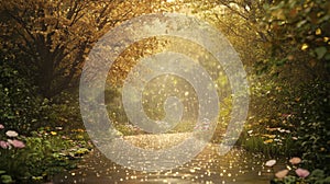 Misty Shroud Descends Softly Over a Tranquil Autumn Landscape photo