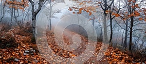 Misty Trail Through Kanda Ri Woods