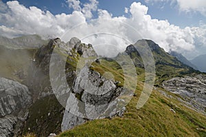 View to 5 Gipfel ferrata in Rofan Alps, The Brandenberg Alps, Austria, Europe photo