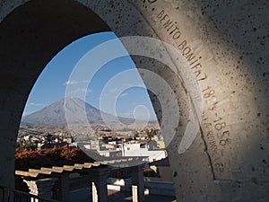 Misty Volcano at Arequipa, Peru