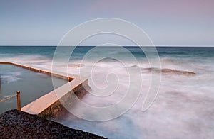 Misty water tidal pool