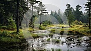 Misty Wetland: A Serene Landscape Captured With Hasselblad H6d-400c