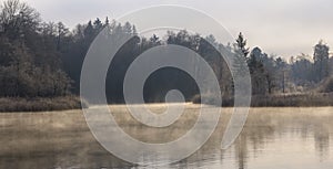 Misty Winter Morning at the Lake