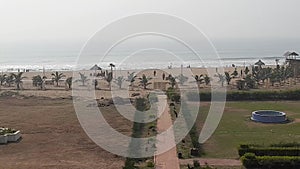 A misty winter morning with use of selective focus view