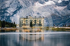 Misurina lake in Dolomites, Italy.