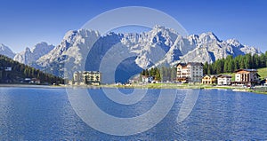 Misurina lake in Dolomites, Italy