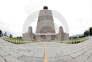 Mitad del mundo equator ecuador photo