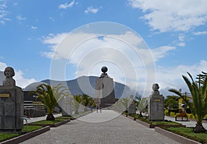 Mitad del mundo, latitude zero, ecuador line photo