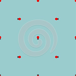 Mite pattern seamless. Encephalitic red tick background. Vector texture photo