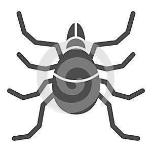 Mite solid icon, Insects concept, acarus sign on white background, tick icon in glyph style for mobile concept and web photo