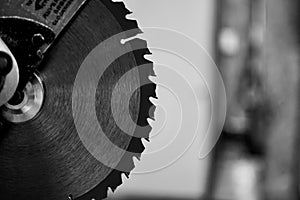 Miter Chop Saw Blade in Black and White