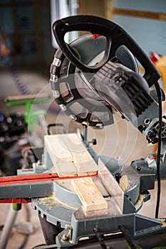 Miter Saw on a construction site