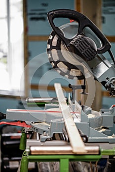 Miter Saw on a construction site photo