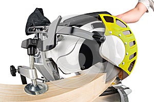 Miter saw at work photo