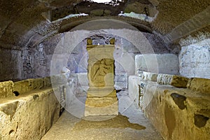 Mithraeum under the Basilica of Saint Clement. Rome, Italy photo