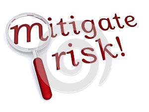 Mitigate risk with magnifiying glass photo