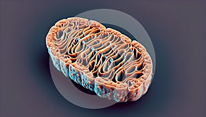 Mitochondria internal detailed anatomy structure