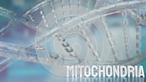 The Mitochondria for sci or health concept 3d rendering