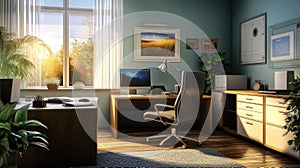 mitor office on computer