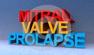Mitral valve prolapse on blue photo