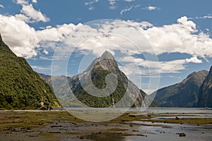 Mitre Peak at Milford Sound in New Zealand