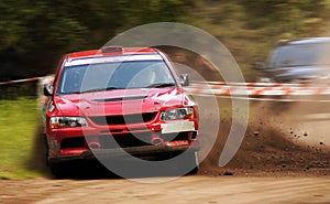 Mitsubishi rally car.