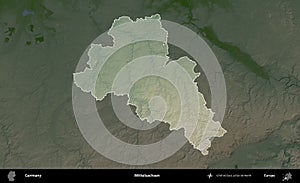 Mittelsachsen highlighted, Germany. Physical