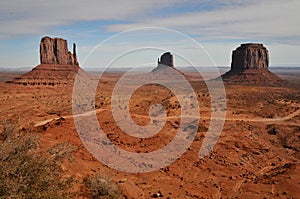 The Mittens and Merricks Butte - Monument Valley