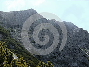 Mittenwald via ferrata in Bavarian Alps, Germany