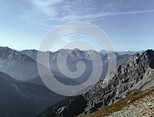 Mittenwald via ferrata in Bavarian Alps, Germany