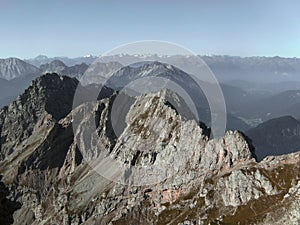 Mittenwald via ferrata in Bavarian Alps, Germany