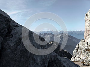 Mittenwald via ferrata in Bavarian Alps, Germany