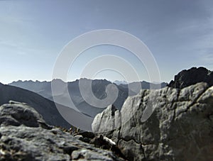 Mittenwald via ferrata in Bavarian Alps, Germany