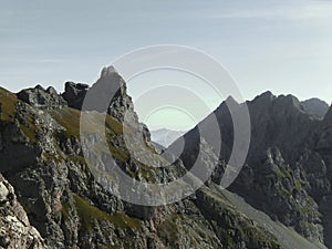 Mittenwald via ferrata in Bavarian Alps, Germany