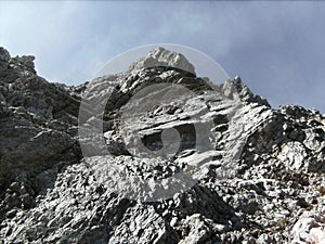 Mittenwald via ferrata in Bavarian Alps, Germany