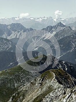 Mittenwald via ferrata in Bavarian Alps, Germany