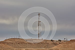 Mitzpe Ramon, 02 December 2016: Cellular antenna at the Negev de