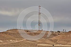 Mitzpe Ramon, 02 December 2016: Cellular antenna at the Negev de