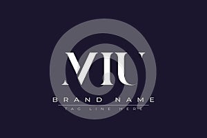 MIU abstract letter logo design