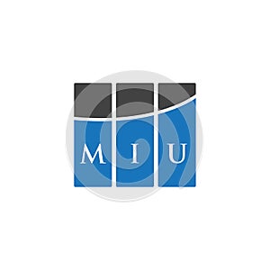 MIU letter logo design on WHITE background. MIU creative initials letter logo concept. MIU letter design
