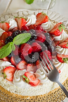 Mix berries cake