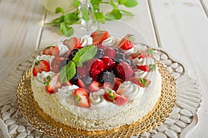 Mix berries cake