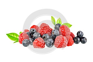 Mix berry on white background