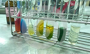 Mix biochemical test in microbiology laboratory