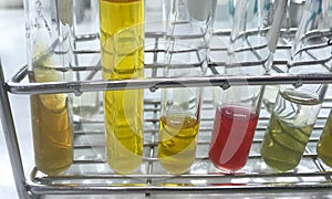 Mix biochemical test in microbiology laboratory