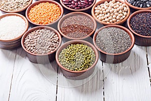 Cereals and beans in bowl