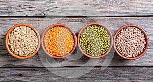 Mix of colorful lentil